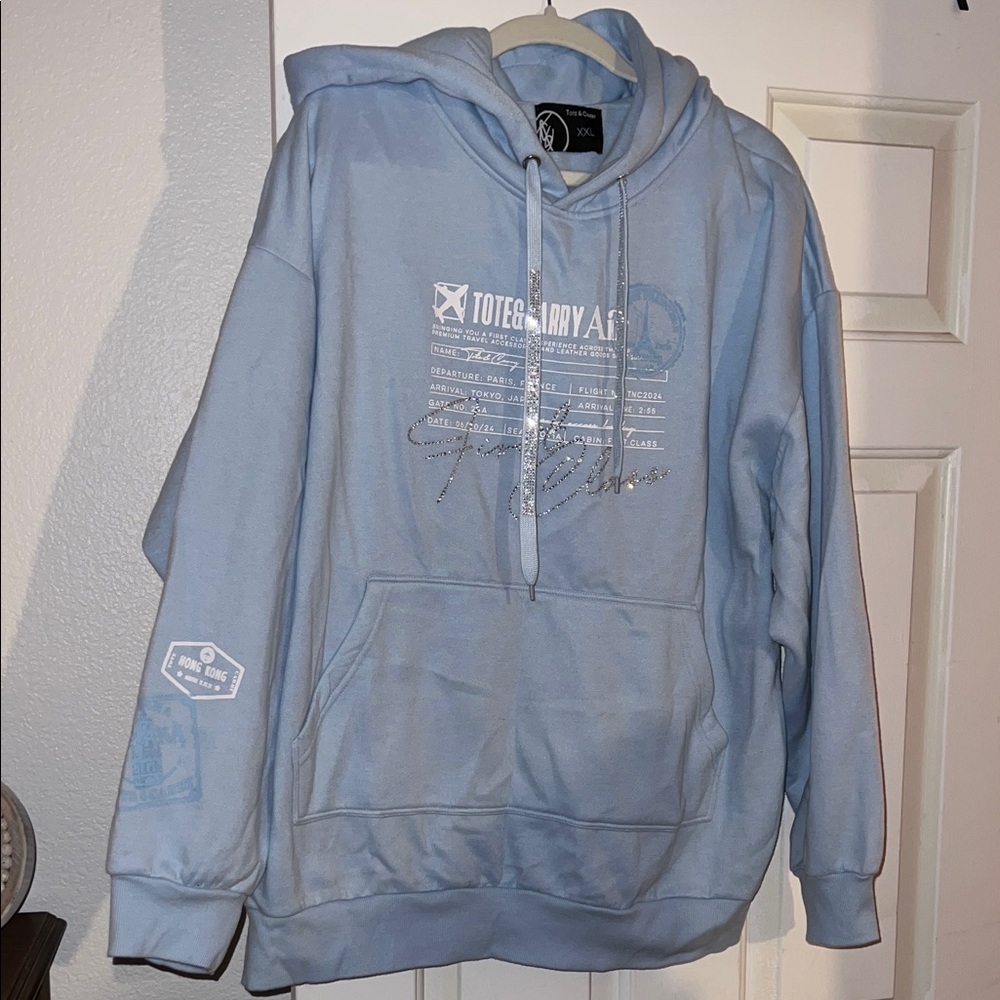 Men's Blue Hoodie Sweater